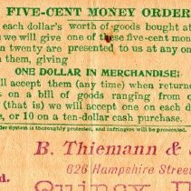 B. Thiemann & Son Coupon